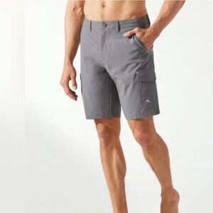 NWT TOMMY‎ BAHAMA ISLANDZONE Cayman Isles Cargo Shorts Men's Coal Size 38